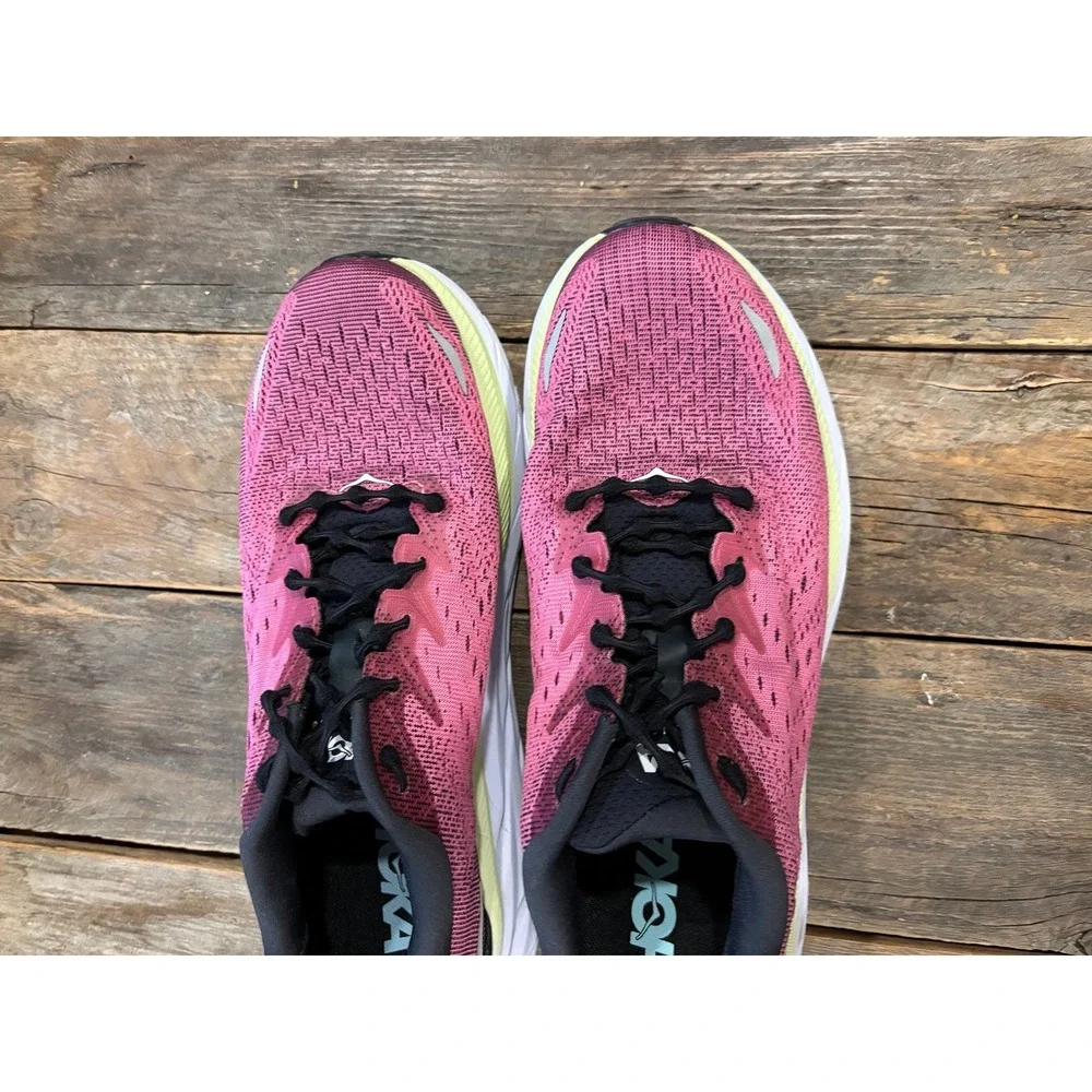 Hoka‎ One One Clifton 8 Purple Pink Running Shoes Womens 10 B 1119394 BGIR